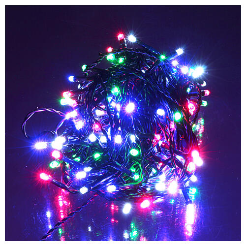 Luz de Navidad cadena 160 led multicolores exterior batería 16 m 1