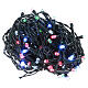 Battery powered Christmas lights, green wire 100 multi colour LEDs 10 m s2