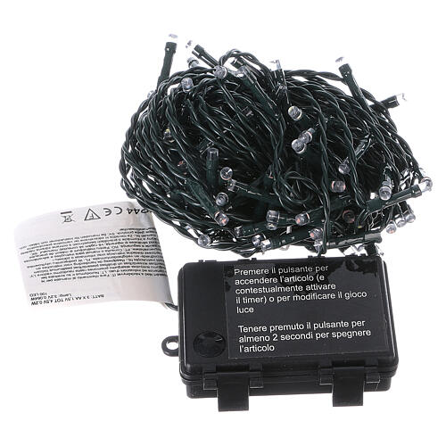 Świąteczne lampki, łańcuch zielony, 100 wielokolorowych LED, do użytku na zewnątrz, długość 10 m 5