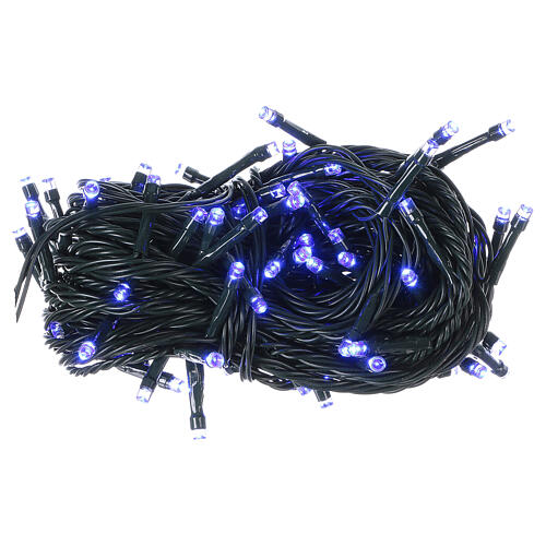 Pisca-pisca cabo verde 100 LED azuis para exterior pilhas 10 m 2