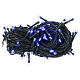 Pisca-pisca cabo verde 100 LED azuis para exterior pilhas 10 m s2