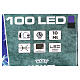 Pisca-pisca cabo verde 100 LED azuis para exterior pilhas 10 m s3