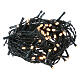 Battery powered Christmas lights green wire, 100 warm white LEDs 10 m s2