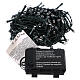 Battery powered Christmas lights green wire, 100 warm white LEDs 10 m s5