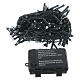 Battery operated Christmas lights green wire, 100 white LEDs 10 m s5