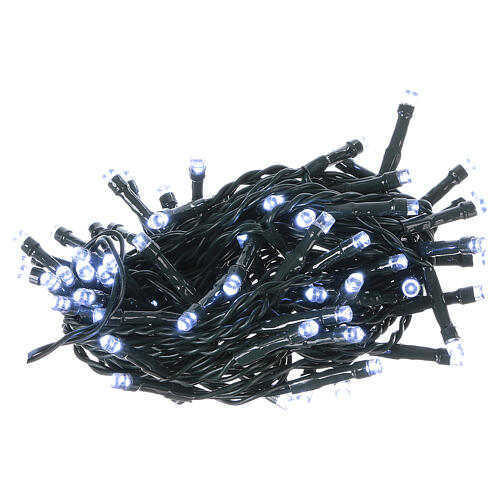 Battery powered Christmas lights green wire, 60 white LEDs 6 m 2