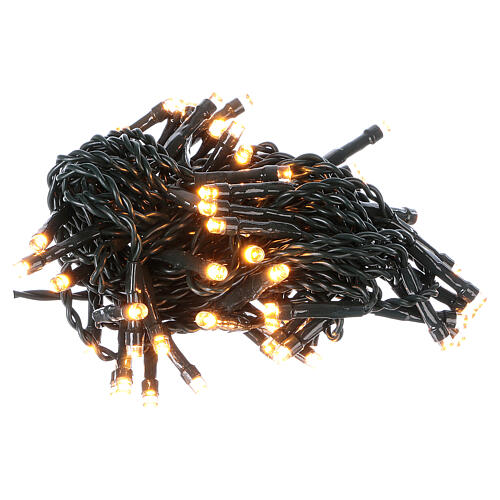 Battery powered Christmas lights green wire, 60 warm white LEDs 6 m 2