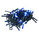 Battery operated Christmas lights green chain, 60 blue LEDs 6 m s2