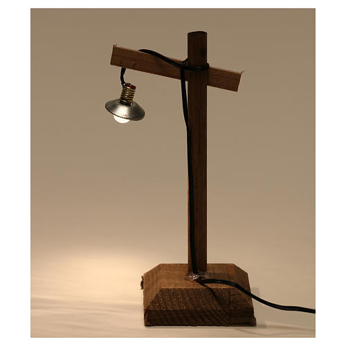 Lanterna com quebra-luz e pedestal 10x5x5 cm baixa tensão para presépio com figuras de 6-8 cm de altura média 4