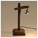 Lantern with lampshade and pedestal 10x5x5 cm, for 6-8 cm nativity low voltage s2