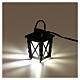 Lampion z metalu z białym światłem h 4 cm, szopka 8-10 cm, niskie napięcie s3