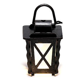 Nativity lights and lamps: Mini lantern in metal with white light h 4 cm, for 8-10 nativity low voltage Nativity lights and lamps: Mini lantern in metal with white light h 4 cm, for 8-10 nativity low voltage