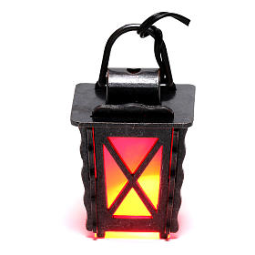 Nativity lights and lamps: Metal lantern with red light h 4 cm, for 8-10 nativity low voltage Nativity lights and lamps: Metal lantern with red light h 4 cm, for 8-10 nativity low voltage