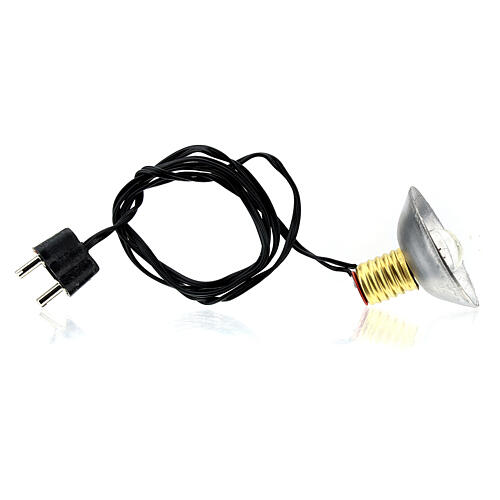 Lamp post with metal shade 3.5V, for 3 cm nativity low voltage 4