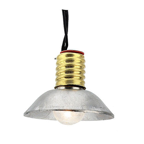 Lamp post with metal shade 3.5V, for 3 cm nativity low voltage 1