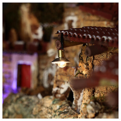 Lampe mit Metall-Lampenschirm, 3,5 V, 1 cm hoch, Krippenbeleuchtung, Niederspannung 2