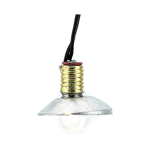 Lamp post with metal shade 3.5V, for 1 cm nativity low voltage 1