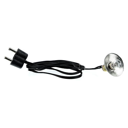 Lamp post with metal shade 3.5V, for 1 cm nativity low voltage 4