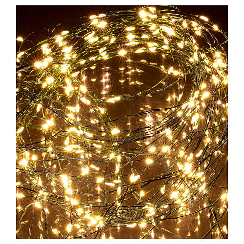 Luces navideñas cortina 294 nanoled luz blanco cálido 220V 4
