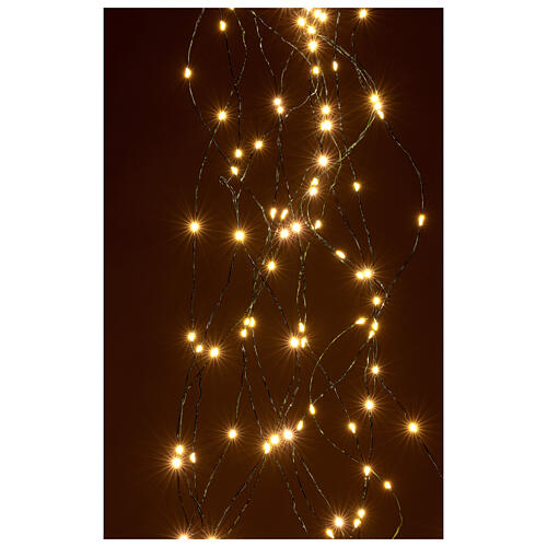 Guirlande lumineuse rideau 294 NanoLED blanc chaud 220V