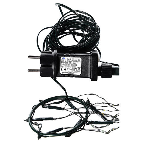 Świąteczna kurtyna świetlna, ciepłe białe światło, 294 nano LED, zasilanie 220V 7