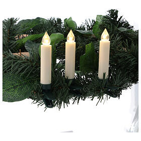 Lichterkette mit Herzen für Weihnachtsbaum mit Fernbedienung, 10 Kerzen