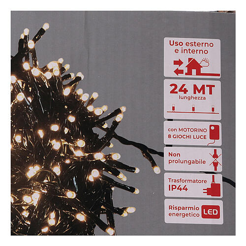 Christmas lights 1200 white warm LEDs with light options external control 4