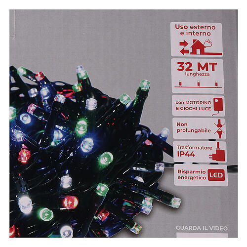 Świąteczne lampki, łańcuch 800 wielokolorowych LED, z 8 trybami świecenia 4