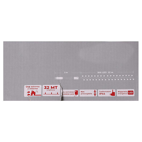 Świąteczne lampki, łańcuch 800 wielokolorowych LED, z 8 trybami świecenia 5