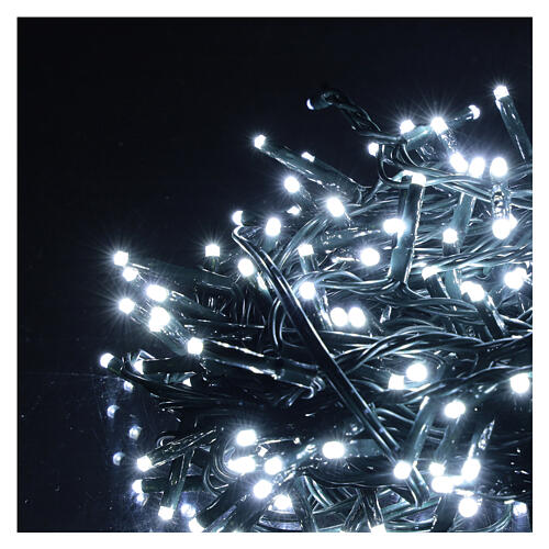 Christmas lights, 200 cold white LEDS external remote control 220V 2