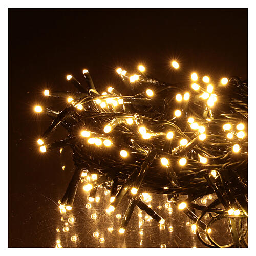 Christmas lights, 220 warm white LEDs with remote control 220V 2