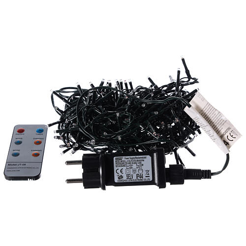 Christmas lights, 200 multi-colour LEDs with remote control 220V 4