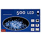 Catena luminosa 500 led bianco freddo cavo trasparente esterno 220V s4