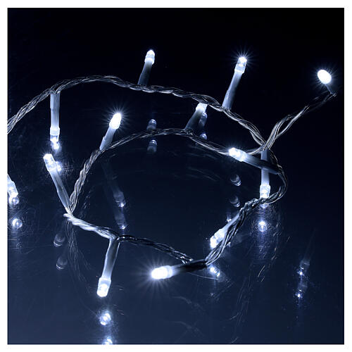 Luzes pisca-pisca 500 lâmpadas LED branco frio cabo transparente interior/exterior 220V 2