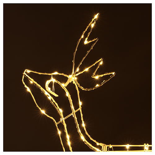 Lighted reindeer 62 cm, warm white electric powered indoor 220V 2