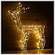 Lighted reindeer 62 cm, warm white electric powered indoor 220V s1