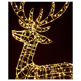 Illuminated reindeer 105 cm, warm white electric operated 220V