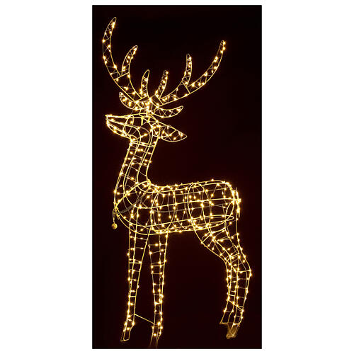 Illuminated reindeer 105 cm, warm white electric operated 220V 1