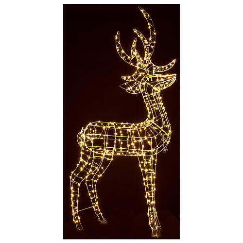 Illuminated reindeer 105 cm, warm white electric operated 220V 3