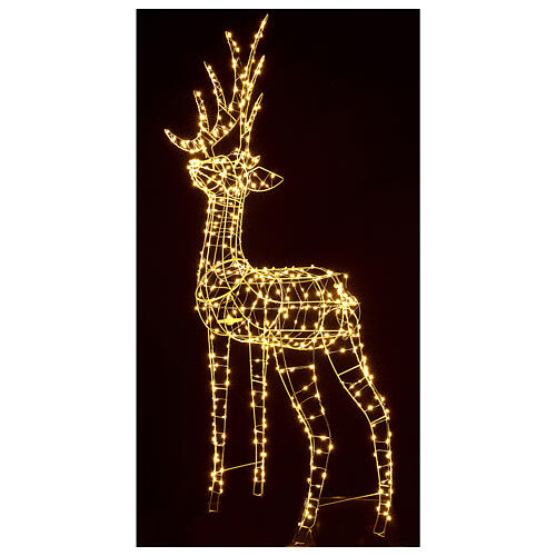 Illuminated reindeer 105 cm, warm white electric operated 220V 4