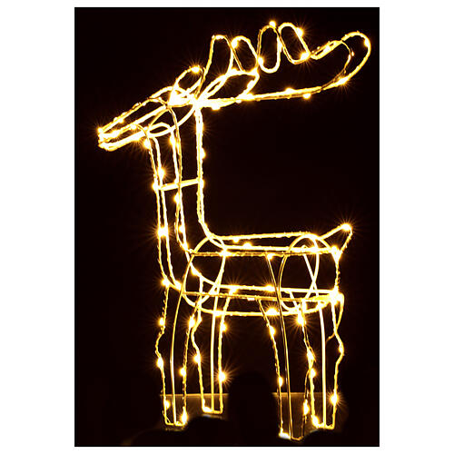 Lighted reindeer figure 45 cm, warm white electric operated 220V 1