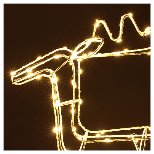 Lighted reindeer figure 45 cm, warm white electric operated 220V 2