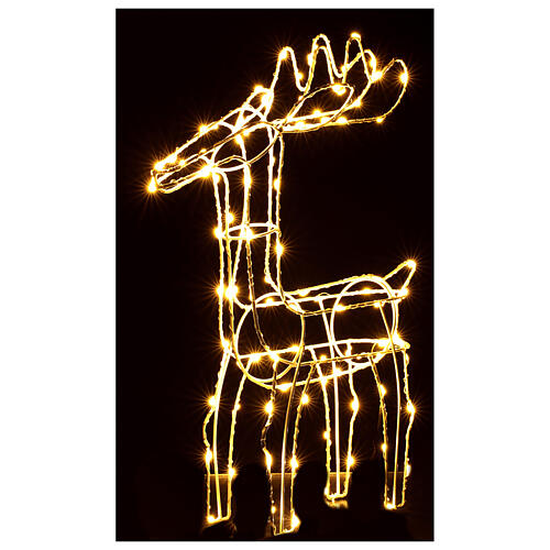 Lighted reindeer figure 45 cm, warm white electric operated 220V 4
