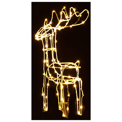 Lighted reindeer figure 45 cm, warm white electric operated 220V 5