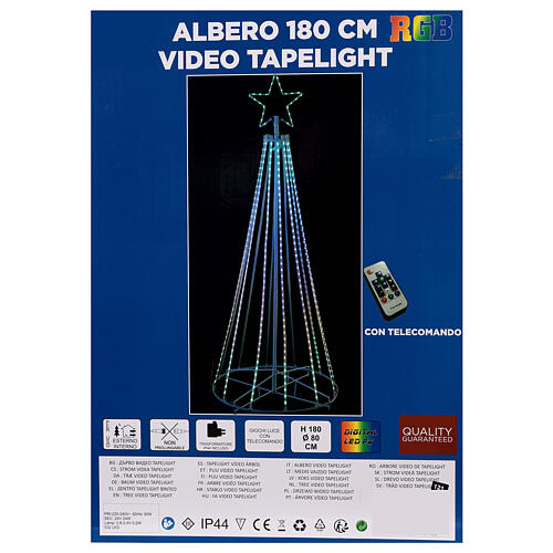 Tree with multicolour bright wires 180 cm electric powered indoor use 220V battery 9