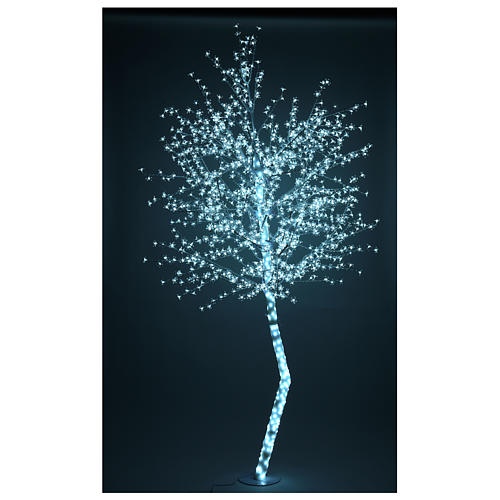 Albero ciliegio luminoso 300 cm bianco freddo corrente 3
