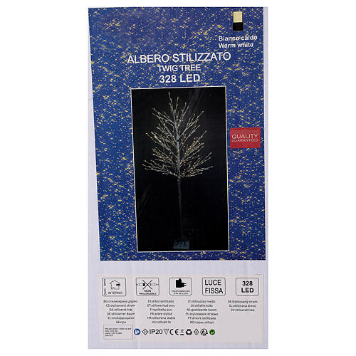 Lighted tree stylised, 328 warm white LEDs electric 5