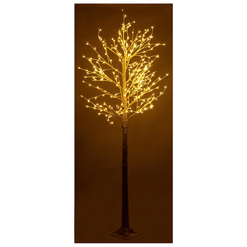 Árvore luminosa estilizada 225 cm, 328 luzes LED branco quente corrente 1