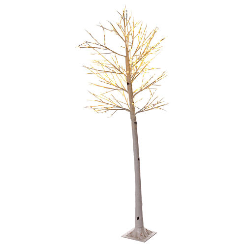 Árvore luminosa estilizada 225 cm, 328 luzes LED branco quente corrente 3