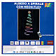 Árvore de Natal Espiral 496 luzes LED RGB multicolor corrente bateria s8